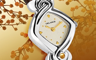 Pour Annie, sa fille aux yeux d'or à la chevelure automnale, il a composée la montre DELANCE "Automn". Lumineuse comme elle, audacieuse, douce et forte, sa montre DELANCE est le bijou merveilleux aux couleurs que son père lui a transmises.